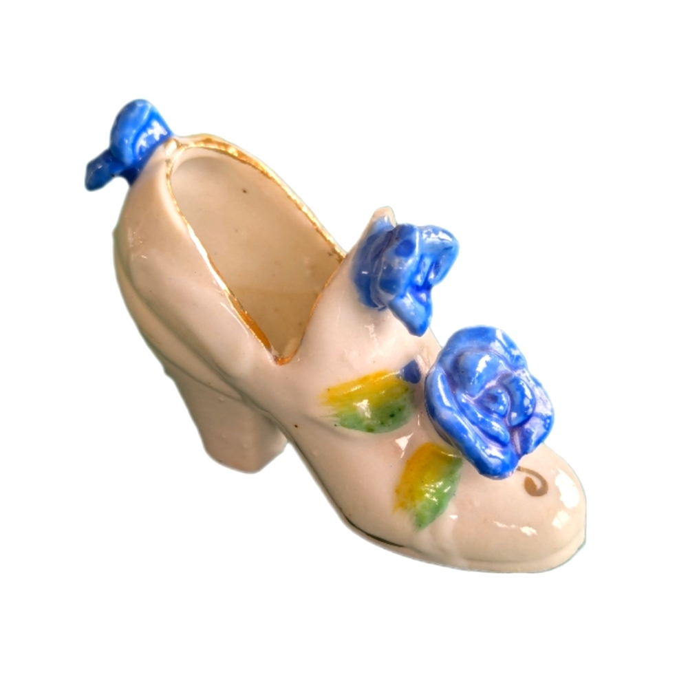 Japanese Ceramic Shoe Figurine